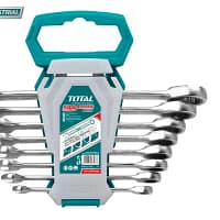 Set 8 chei combinate cu clichet TOTAL Industrial