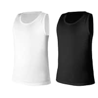 Set 2 Maiouri Bărbați (Alb + Negru), 95% Bumbac – Confort Premium