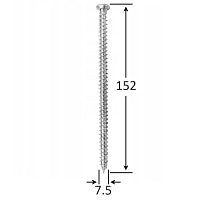 Șurub de Montaj Ferestre 7.5x152mm