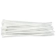 Set 100 Coliere de Cablu NV, 100x2.5 mm, Alb