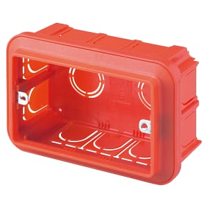 Doză aparat Gewiss GW24403, 3 module, 119x80x50 mm, montaj în zidărie