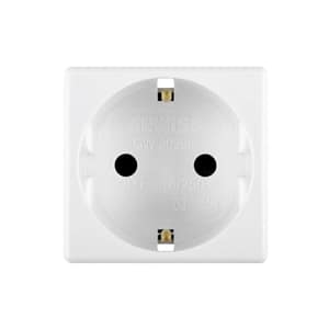 Priză Schuko Albă Gewiss System - 2 Module, 2P+E, 16A, Standard German (GW20265)