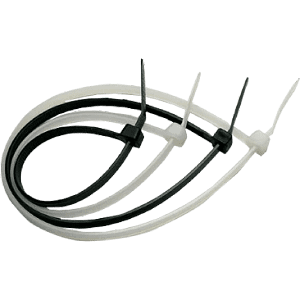 Set 100 Coliere de Cablu NV, 200x4.8 mm, Alb