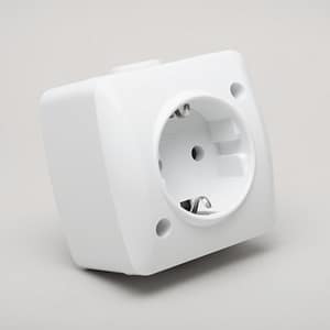 Priză Albă EL-ALSU CP IP20 | Eleganță și Funcționalitate Standard pentru Interior