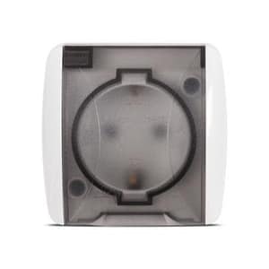 Priză cu Capac Albă EL-ALSU CP IP20 | Protecție și Eleganță pentru Interior