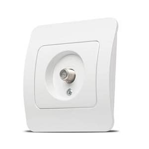Priză TV cu Conector F EL-JAZZ Albă | Conectivitate Optimizată și Design Modern