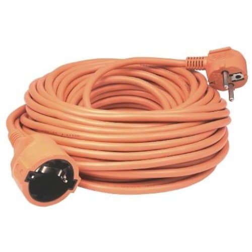 Cordon prelungitor BY, 15m, 3x1.5mm², cu împământare, portocaliu