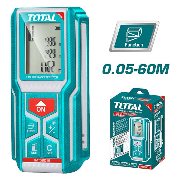 Telemetru Laser TOTAL, 0.05-60m, Impermeabil IP54