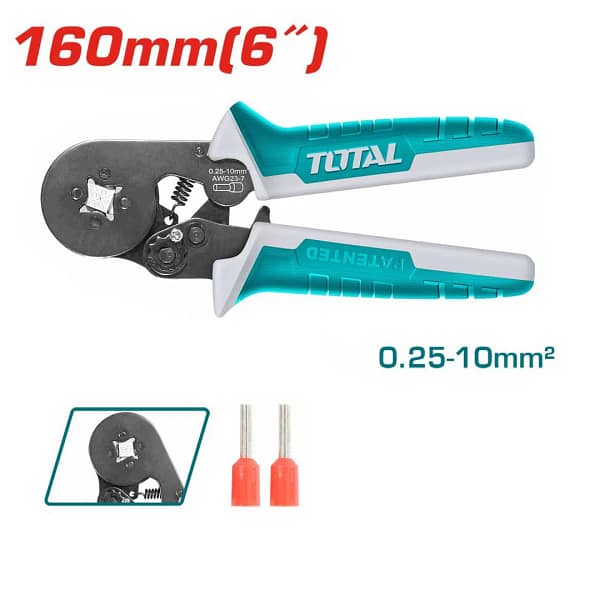 Cleste de sertizare cu clichet Total, diametru sertizare 0,25-10 mm