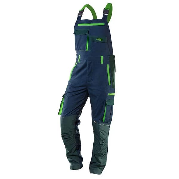 Salopetă de Lucru Premium NEO TOOLS, Albastru & Verde – Rezistență Profesională