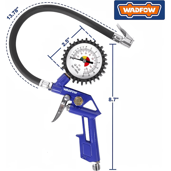 Pistol de umflat anvelope Wadfow, presiune maxima 12 Bar
