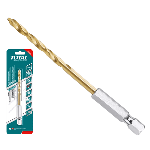 Burghiu cu cap BIT Total, prindere hexagonala HSS 4mm