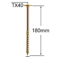 Șurub Dulgherie 8x180mm ZG TX40 | Fixare Robusta Lemn Masiv