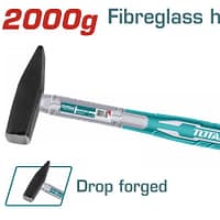 Ciocan lăcătușerie 2000 g – cap S2 forjat, mâner ergonomic fibreglass/lemn