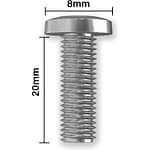 M8×20 Șurub torbant zincat – autofiletant – pachet 50 buc