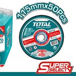 Set 50 discuri abrazive taiere metal, 115mm, Total