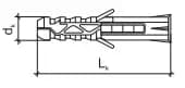 Set fixare cu diblu tridirecțional, 6 mm