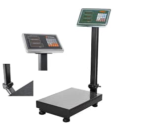 Cântar electronic Wolfson 350 Kg cu braț rabatabil și afișaj digital. Ideal pentru piețe, depozite sau ferme.