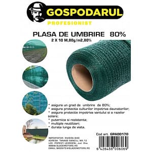 Plasa de umbrire ,2X10M,80g/m2
