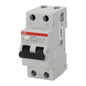 Întrerupător diferențial 16A 1P+N curba C 6kA 30mA – ABB DSH201