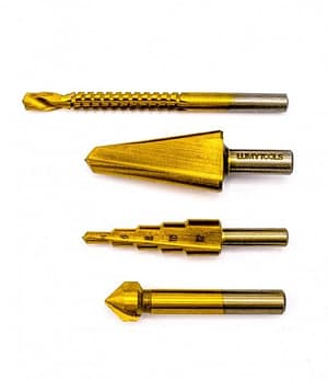 Set 4 burghie universale metal, conic, in trepte si freza