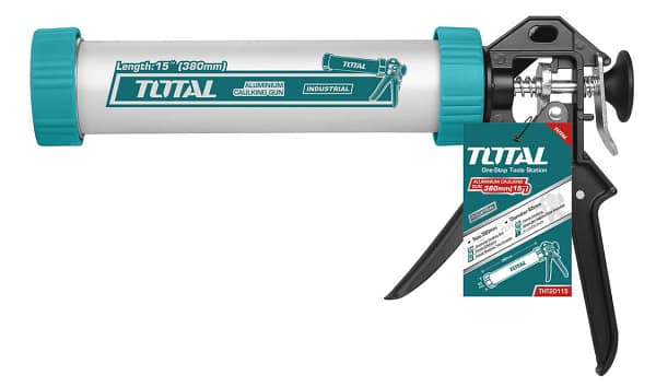 Pistol pentru silicon TOTAL - 15/380mm - maner aluminiu INDUSTRIAL