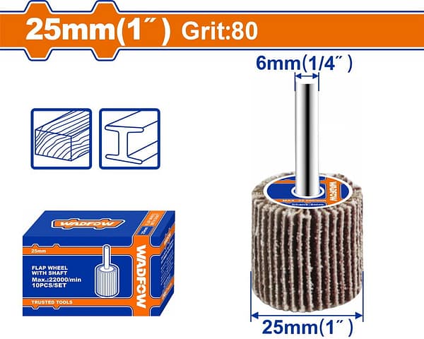 WADFOW - Perie Smirghel 25x25x6mm P80