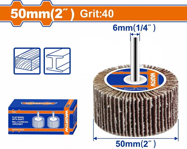 WADFOW - Perie de șmirghel 50x25x6mm, granulație P40