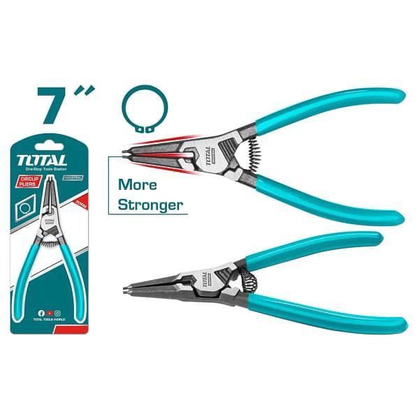 Cleste pentru sigurante externe TOTAL - cap drept - 7/180mm INDUSTRIAL