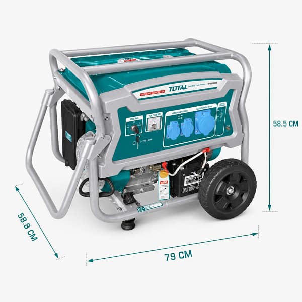 Generator pe Benzină TOTAL 6500W – Putere Maximă și Autonomie Extinsă