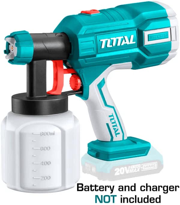 Pistol de vopsit TOTAL - 800ml Resigilat, 20V - nu include acumulator si incarcator