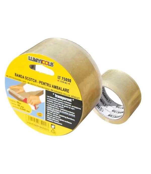 Bandă Scotch transparentă de ambalare 66 m × 48 mm